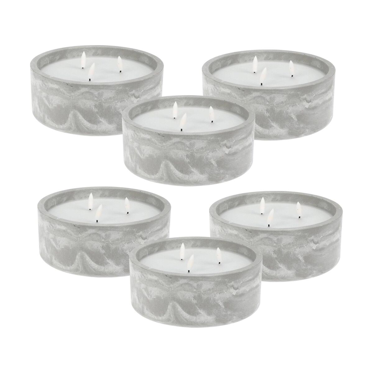 Well home - pacote de 6 velas led redondas