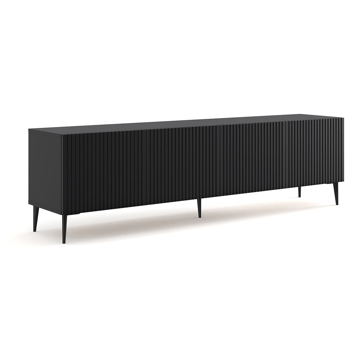 Suporte de tv noir de 4 portas philaé 200 cm