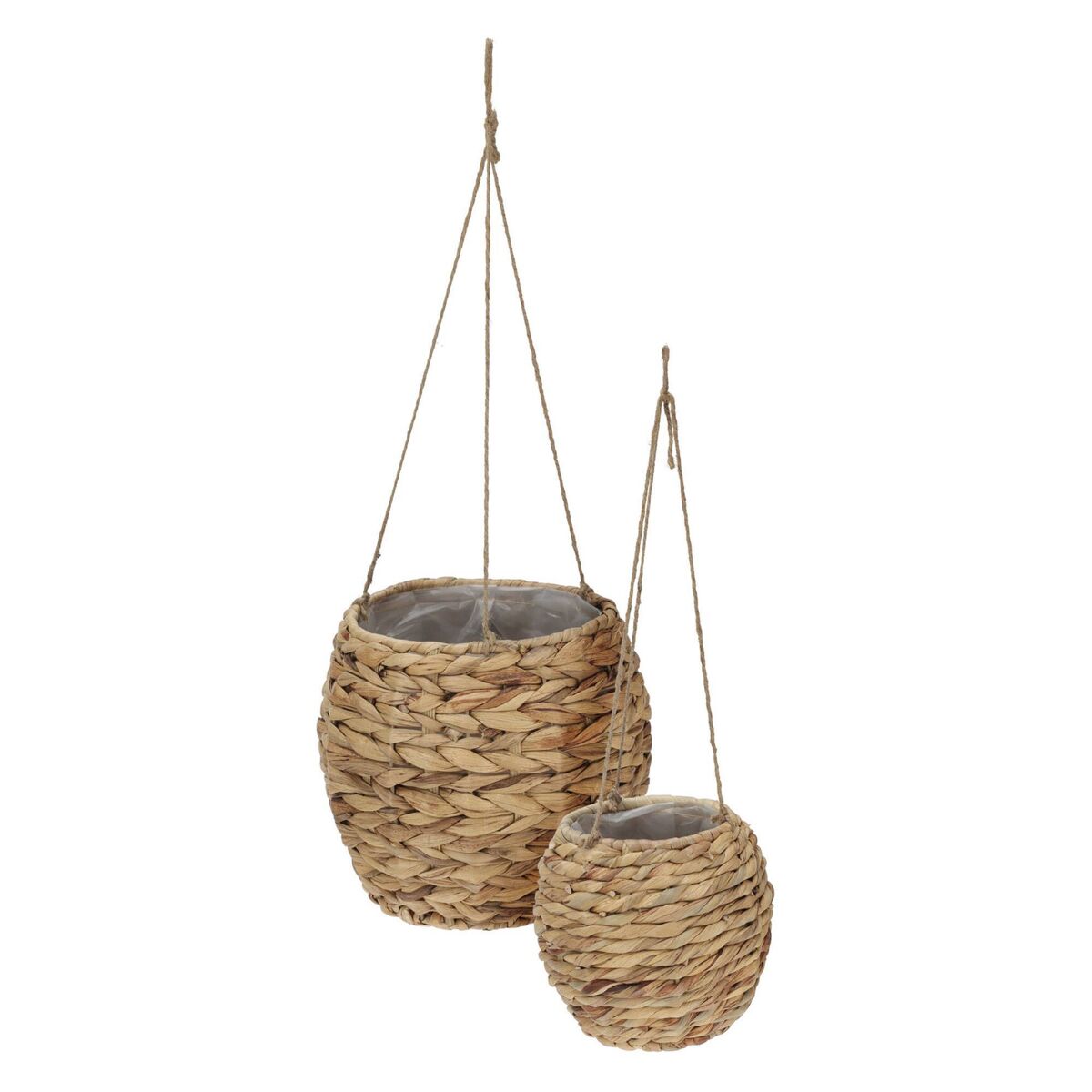 Well home - conjunto de 2 cestos para vasos em fibra natural ø17ø24cm