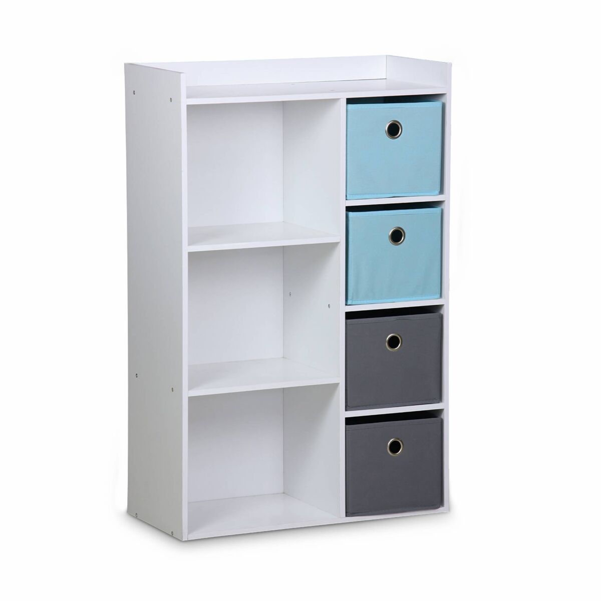 Móvel de arrumação para enfants com 4 cestos, camille, bleu, 62x29.5x96 cm