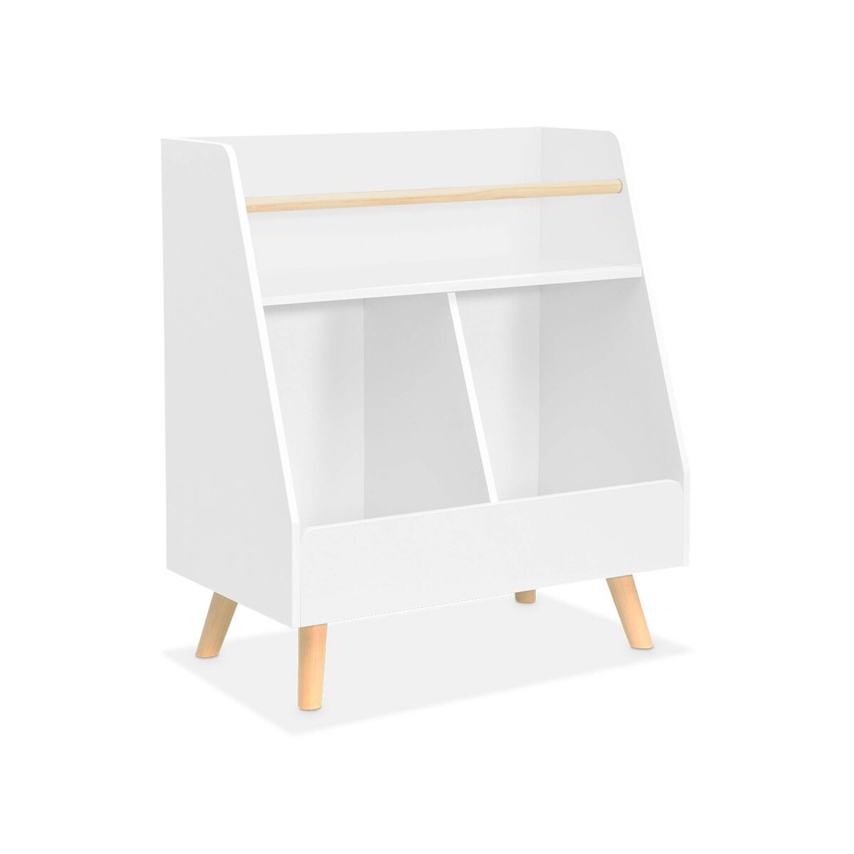 Arrumação para crianças, 2 compartimentos, tobias, branco, 61.5x35x69.5 cm