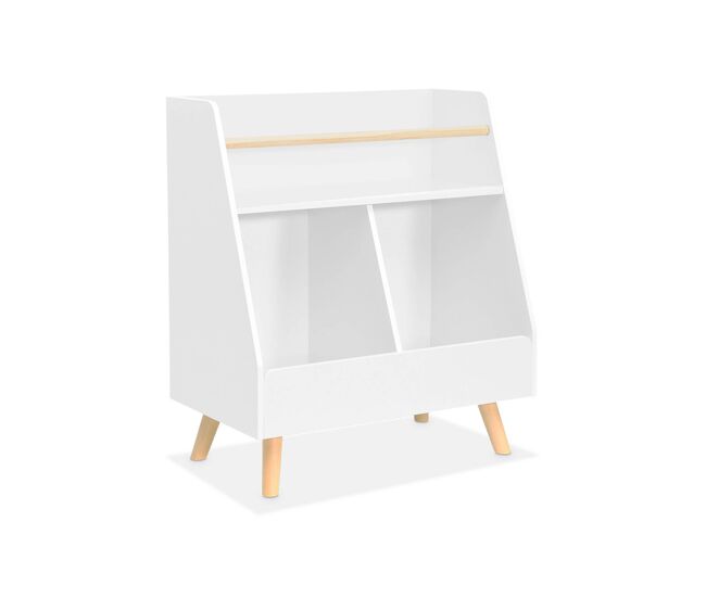 Arrumação para crianças, 2 compartimentos, tobias, branco, 61.5x35x69.5 cm