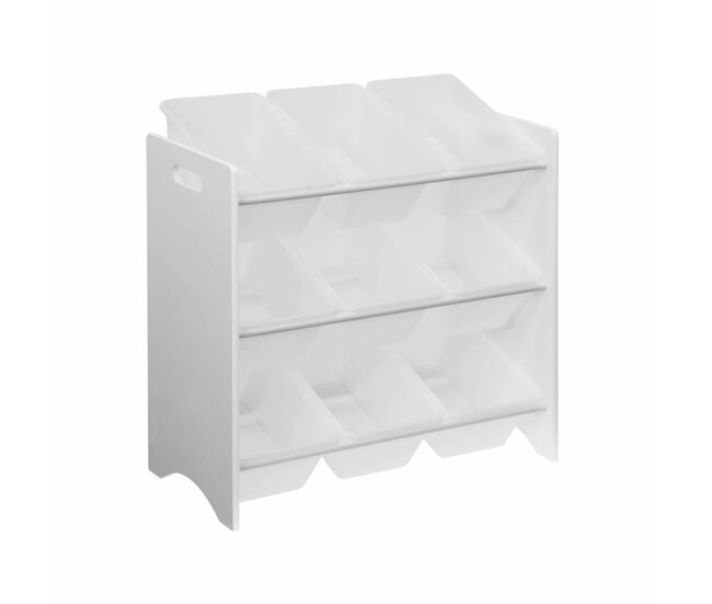 Arrumação para crianças com 9 compartimentos, tobias, branco, 64x29.5x60 cm