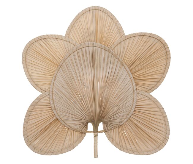 Decoração de parede selma em bambu e folha de palmeira