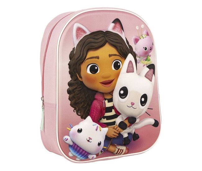 Mochila infantil 3d casa de bonecas de gabby