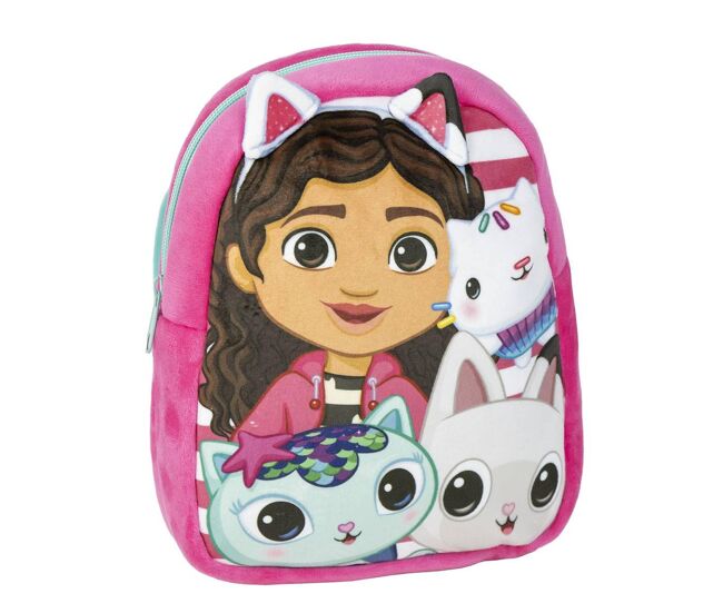 Mochila de berçário de personagem de pelúcia da casa de bonecas de gabby