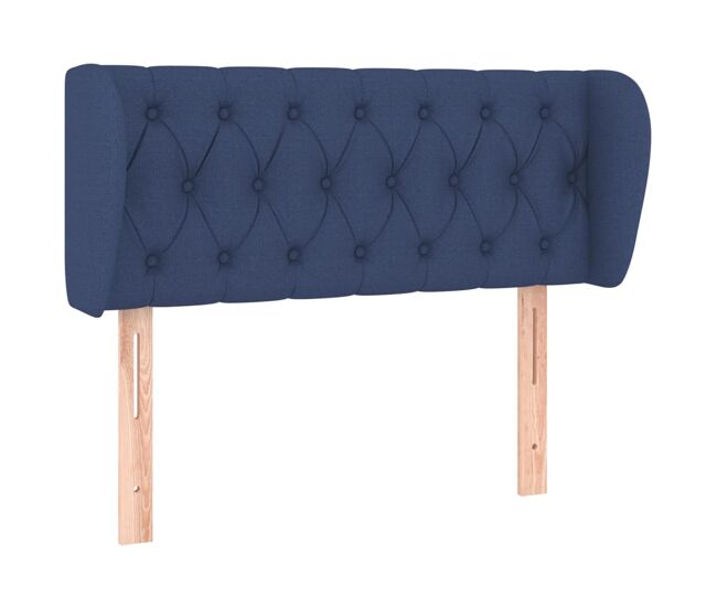 Vidaxl cabeceira de cama c/ abas tecido 103x23x78/88 cm azul