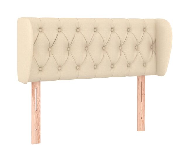 Vidaxl cabeceira de cama c/ abas tecido 93x23x78/88 cm creme