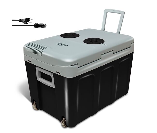 Briebe cf1155blk geleira électrique 40l, refrigerador électrique portable, campismo viagens 12v / 220 - 240v, refrigeração e aquecimento, 58 , noir