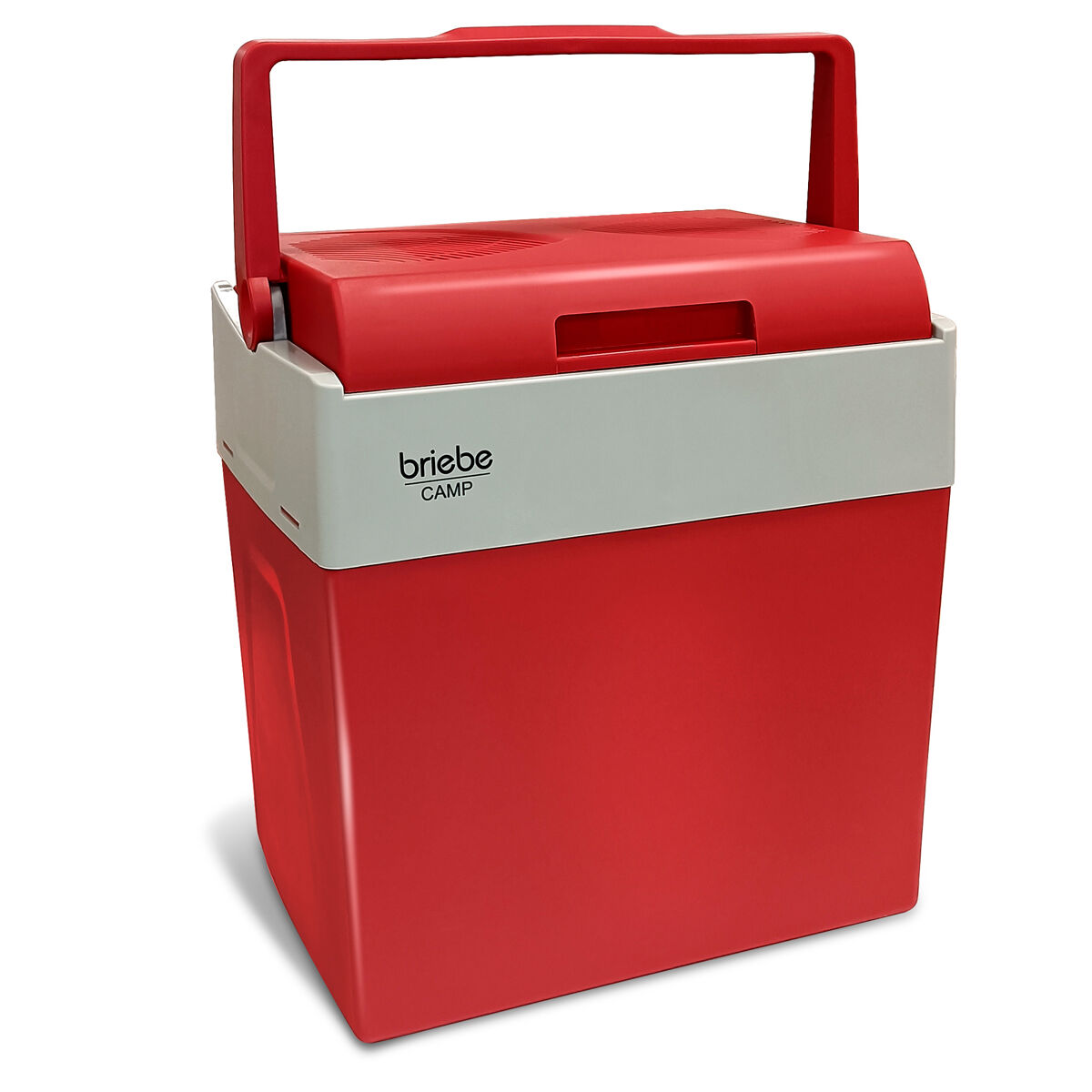 Briebe cf1153red geleira électrique 28l, refrigerador électrique portable, campismo viagens 12v / 220 - 240v, refrigeração e aquecimento, 55, rouge