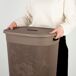Curver Cesto para roupa suja Filo 55L com tampa Curver Cesto para roupa suja Filo 55L com tampa Castanho