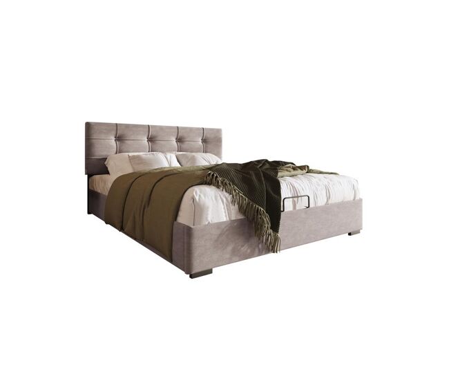 Cama de solteiro de veludo 90x200cm com armazenamento,cinza claro