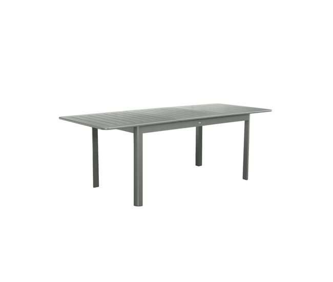 Mesa de jardim extensível em alumínio, 8 lugares, seattle, verde caqui, 236.5x100x75 cm