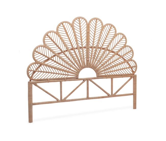 Cabeceira de vime natural, anggun, 140x6x115 cm