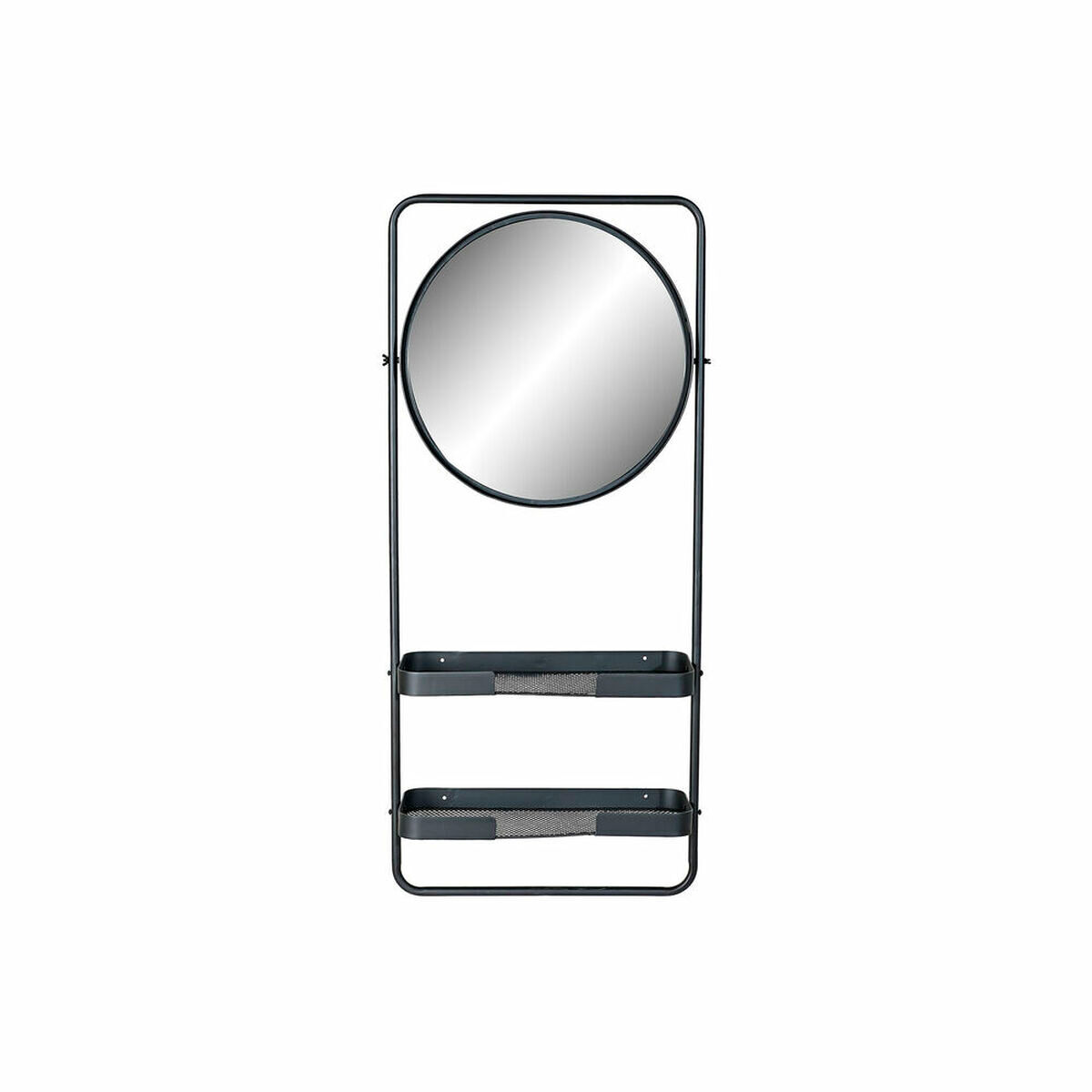 Étagère de casa de banho dkd home decor noir metal espelho (55 x 20 x 120 cm)