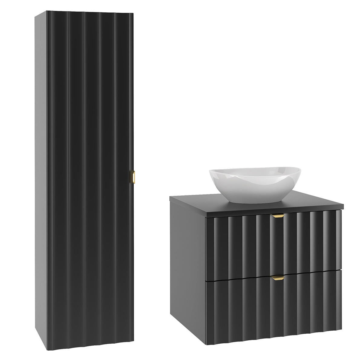 Móvel de toucador simples 60cm com enceinte lexa noir