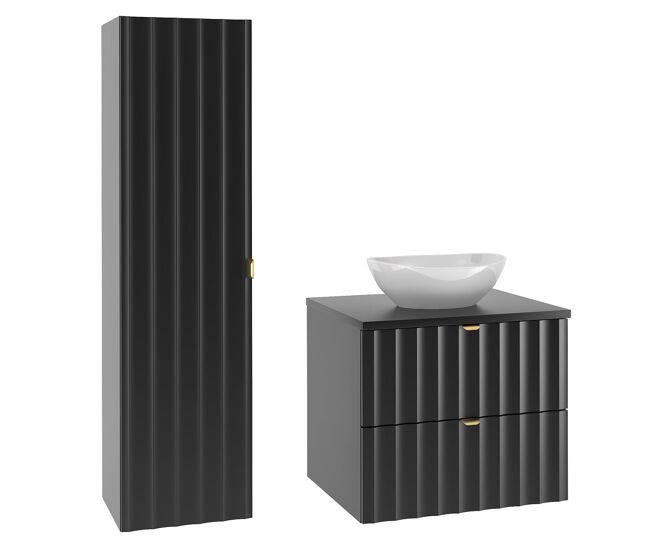 Móvel de toucador simples 60cm com enceinte lexa noir