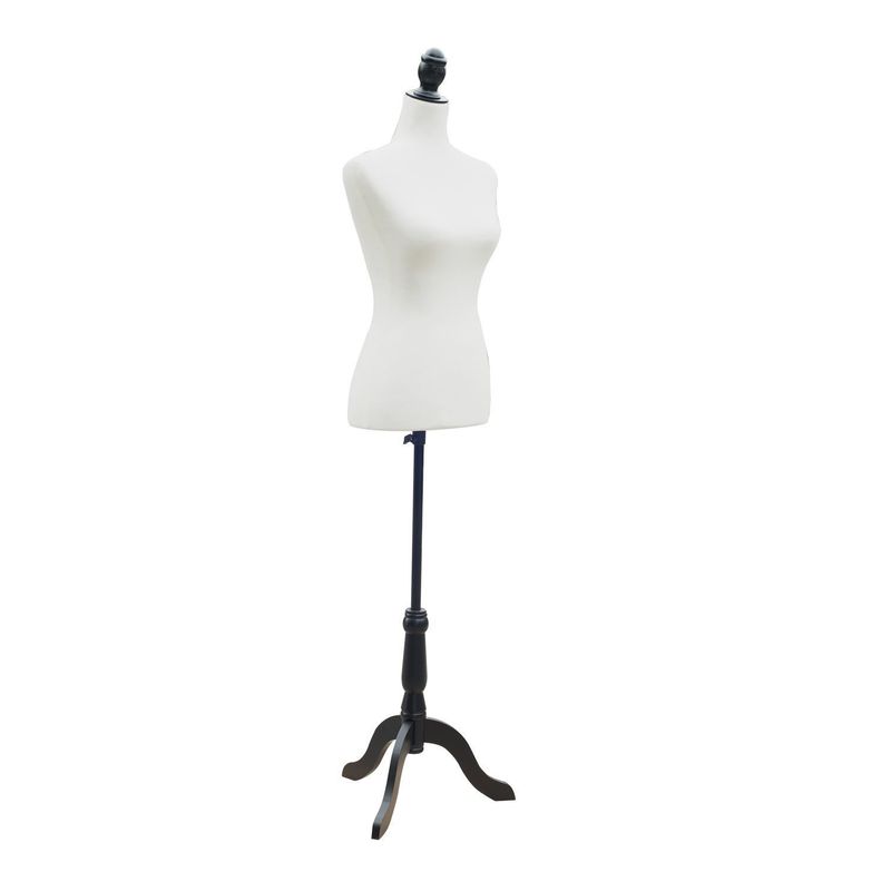 Homcom manequim feminino de costura manequim de exibição com altura ajustável 130-168cm branco