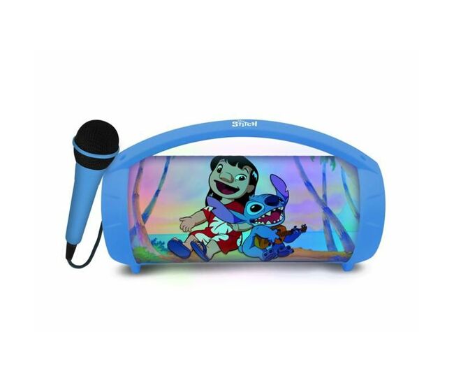 Altifalante bluetooth com microfone para karaoke lexibook stitch disney bleu