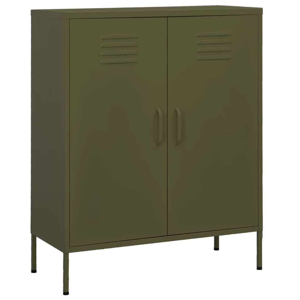 Vidaxl armário de arrumação aço 80x35x101,5 cm verde-azeitona