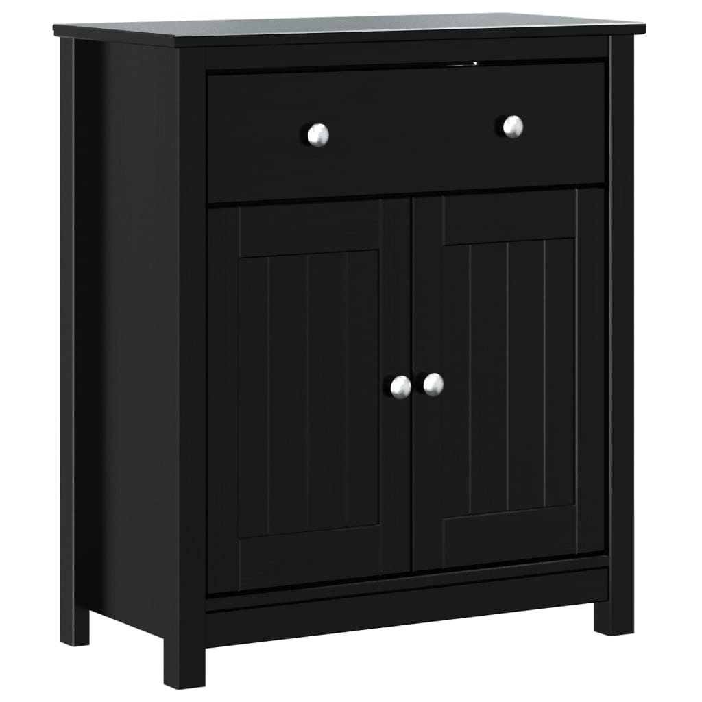 Vidaxl móvel de casa de banho berg 69,5x34x80 cm pinho maciço preto
