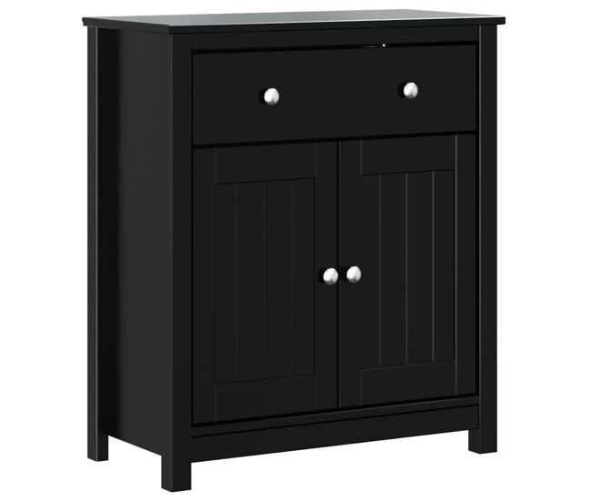 Vidaxl móvel de casa de banho berg 69,5x34x80 cm pinho maciço preto