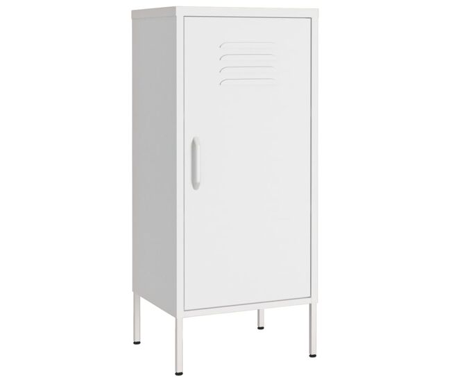 Vidaxl armário de arrumação aço 42,5x35x101,5 cm branco