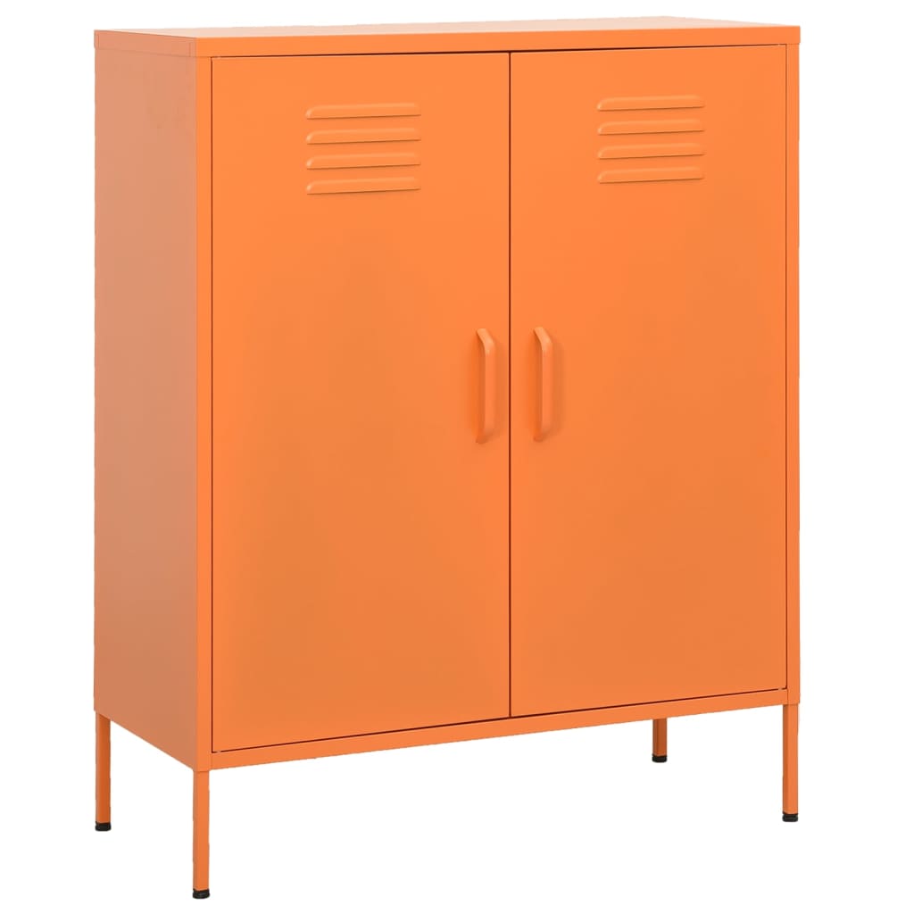 Vidaxl armário de arrumação aço 80x35x101,5 cm laranja