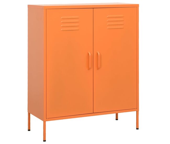 Vidaxl armário de arrumação aço 80x35x101,5 cm laranja