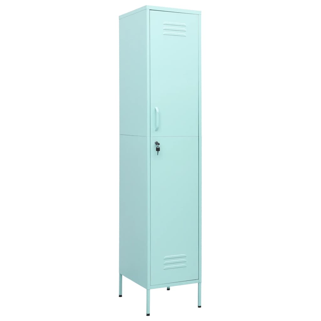 Vidaxl cacifo 35x46x180 cm aço verde-hortelã