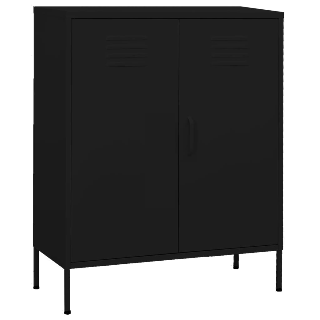 Vidaxl armário de arrumação aço 80x35x101,5 cm preto