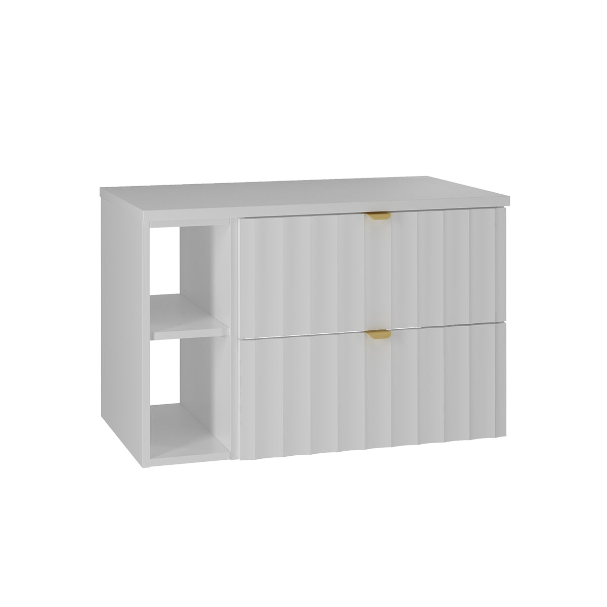 Móvel de lavatório 80cm 2 nichos móvel lexa white