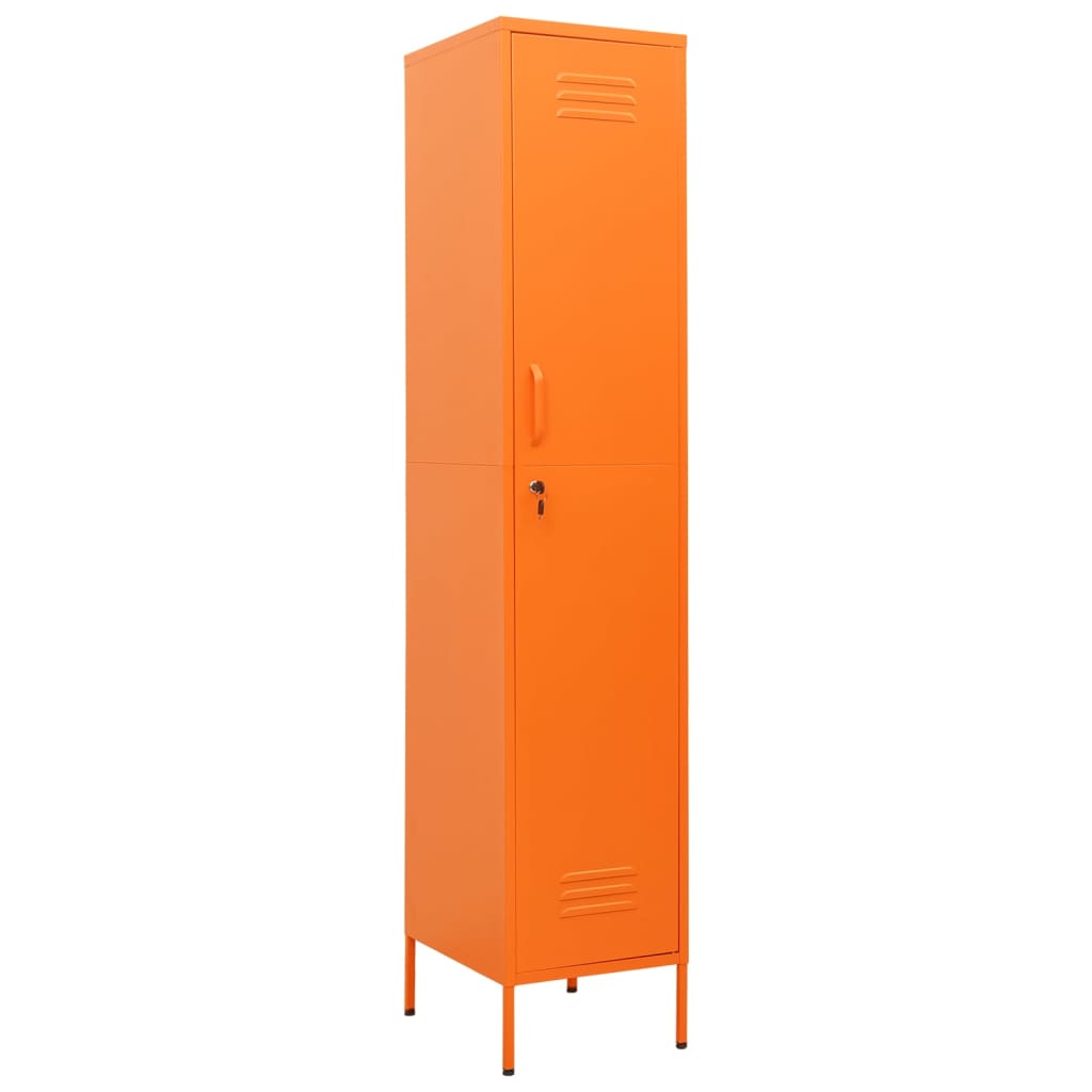 Vidaxl cacifo 35x46x180 cm aço laranja