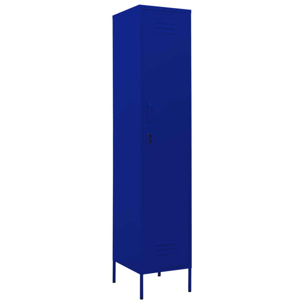 Vidaxl cacifo 35x46x180 cm aço azul-marinho