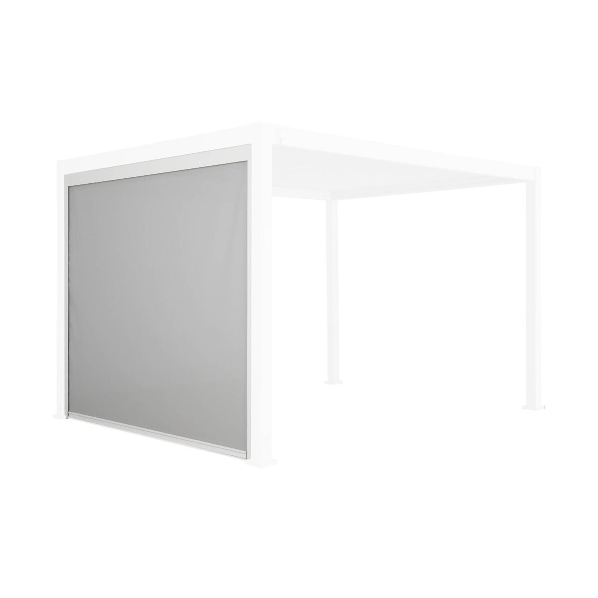 Cortina lateral de 3m para pérgola triomphe bioclimática, triomphe toldo 3m, branco, 300x300x236 cm