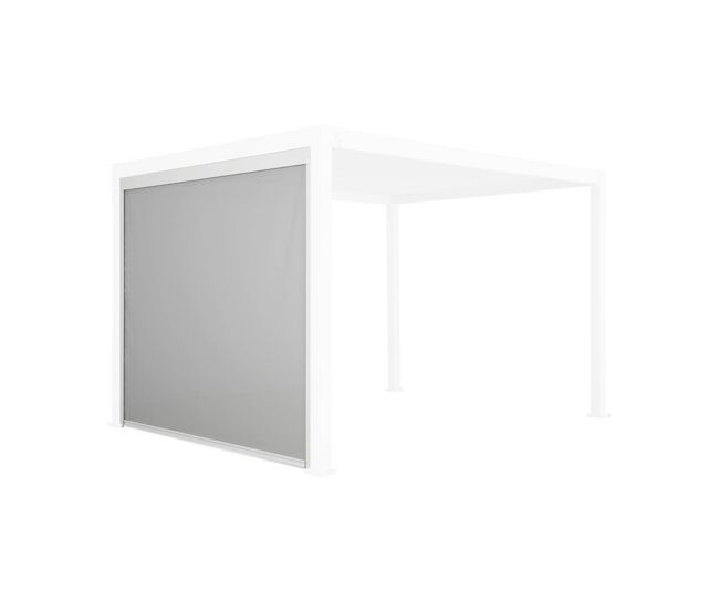 Cortina lateral de 3m para pérgola triomphe bioclimática, triomphe toldo 3m, branco, 300x300x236 cm