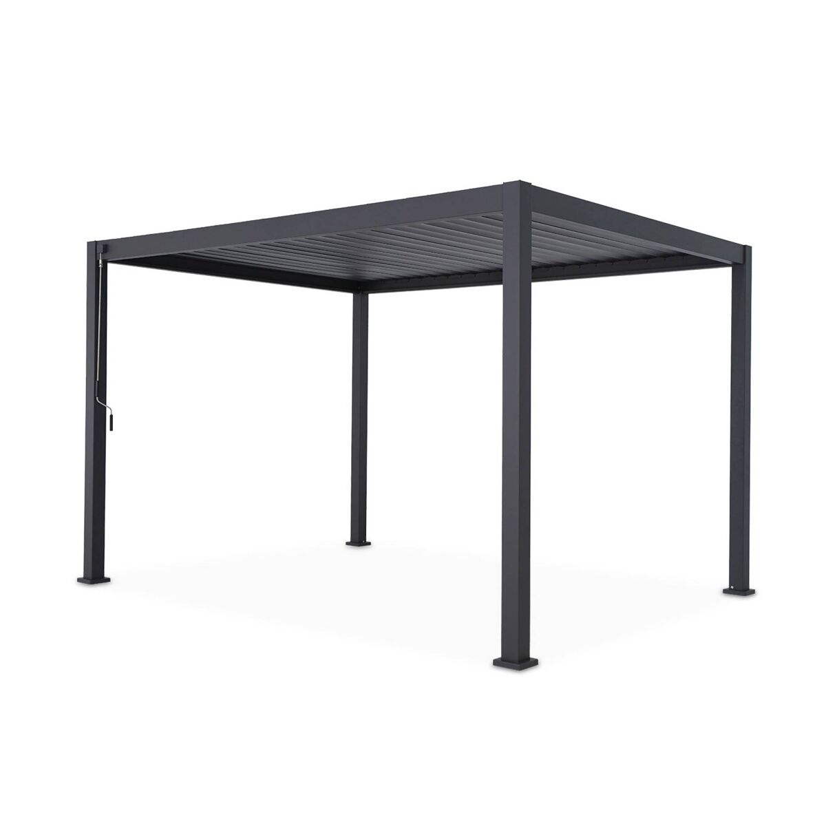 Pérgola bioclimática 3x4m com lâminas ajustáveis, triomphe 3x4m, antracite, 400x300x250 cm