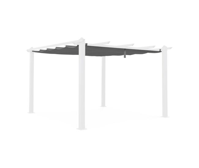 3x4m condate, cobertura do toldo para pérgola, cobertura de pérgola condate, cinza