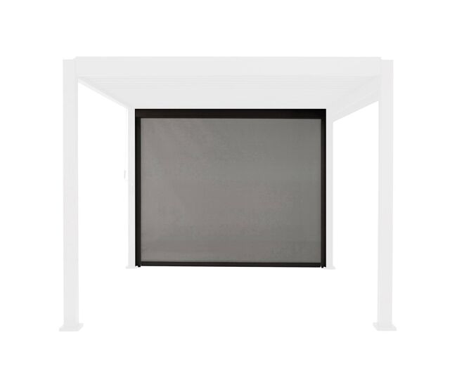 Cortina lateral de 3m para pérgola triomphe bioclimática, triomphe toldo 3m, antracite, 300x300x236 cm