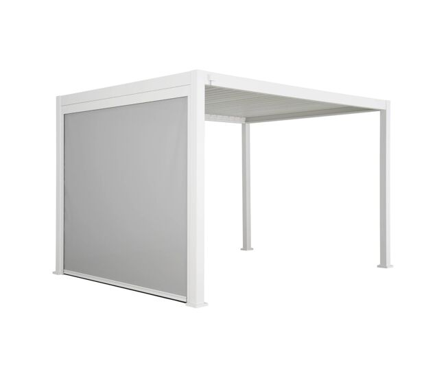 Pérgola bioclimática 3x4m triomphe e 3m toldo, triomphe 3x4m + acessório, branco, 400x300x250 cm