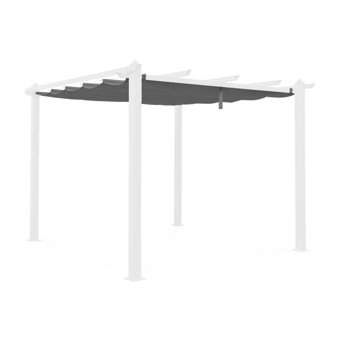 3x3m condate, cobertura do toldo para pérgola, cobertura de pérgola condate, gris