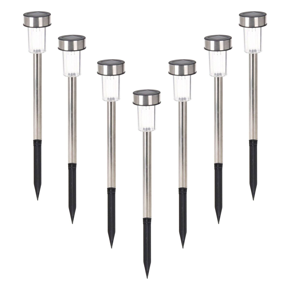 Well home conjunto de 7 luzes solares ø4,6cm em aço inoxidável