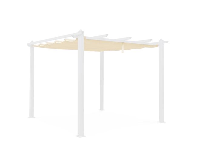 3x3m condate, cobertura do toldo para pérgola, cobertura de pérgola condate, cru