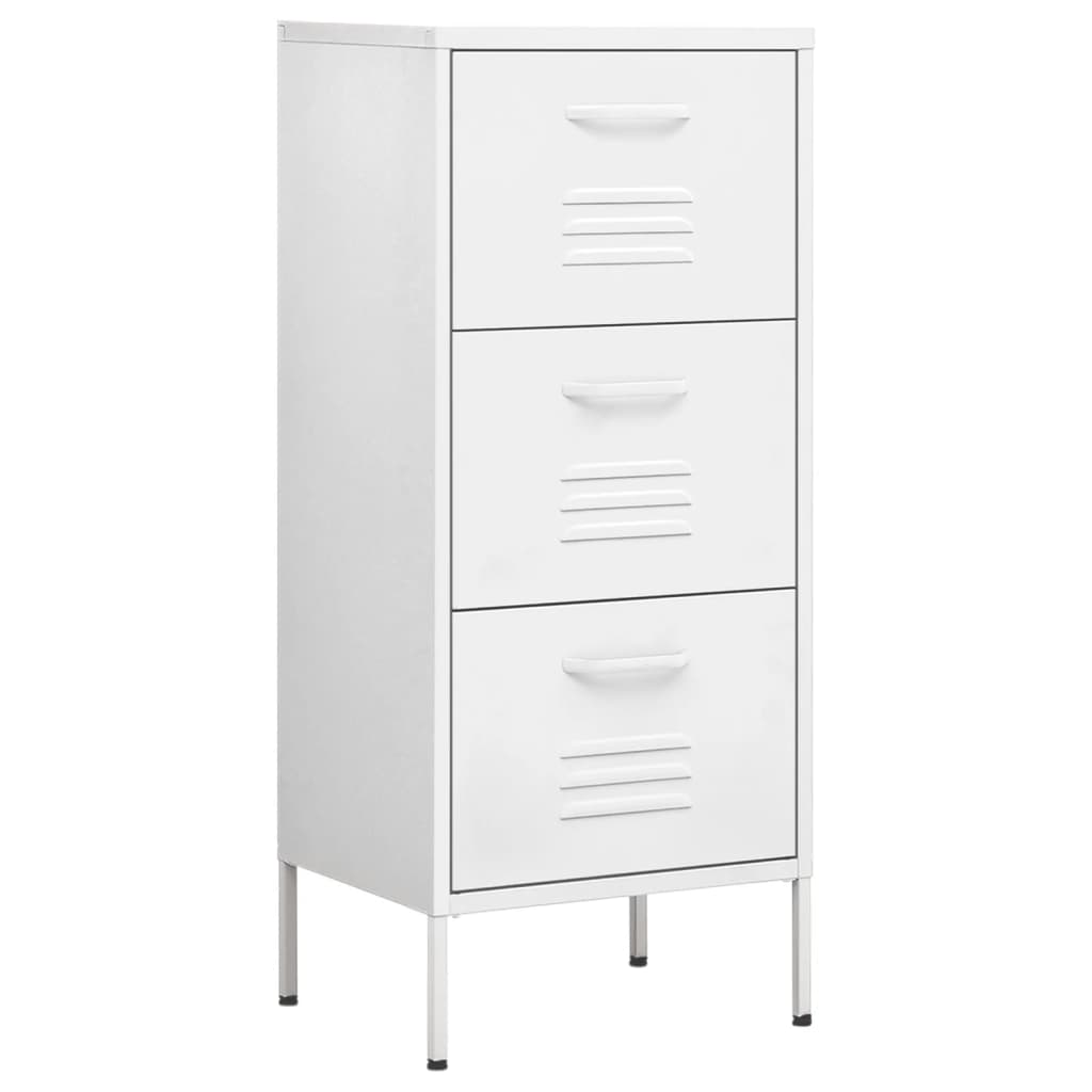 Vidaxl armário de arrumação aço 42,5x35x101,5 cm branco