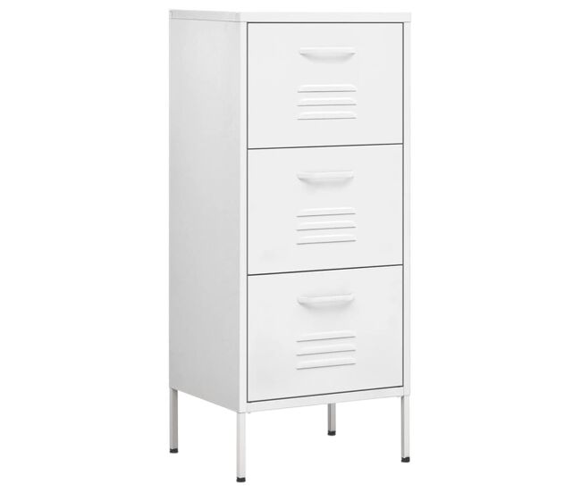 Vidaxl armário de arrumação aço 42,5x35x101,5 cm branco