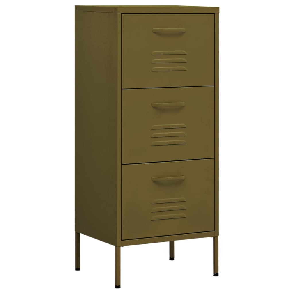 Vidaxl armário de arrumação aço 42,5x35x101,5 cm verde-azeitona