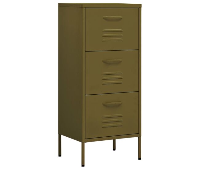 Vidaxl armário de arrumação aço 42,5x35x101,5 cm verde-azeitona