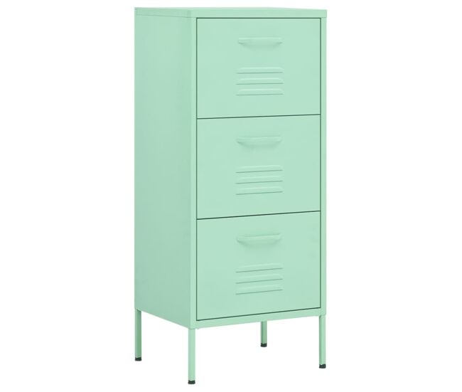 Vidaxl armário de arrumação aço 42,5x35x101,5 cm verde-hortelã