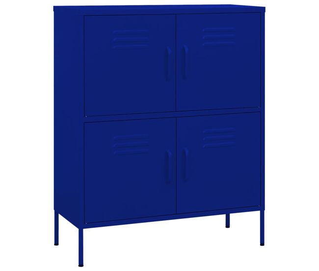 Vidaxl armário de arrumação aço 80x35x101,5 cm azul-marinho