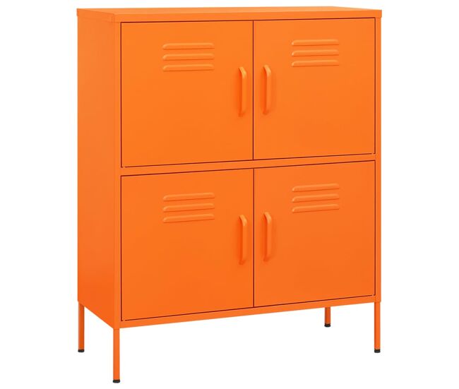 Vidaxl armário de arrumação aço 80x35x101,5 cm laranja